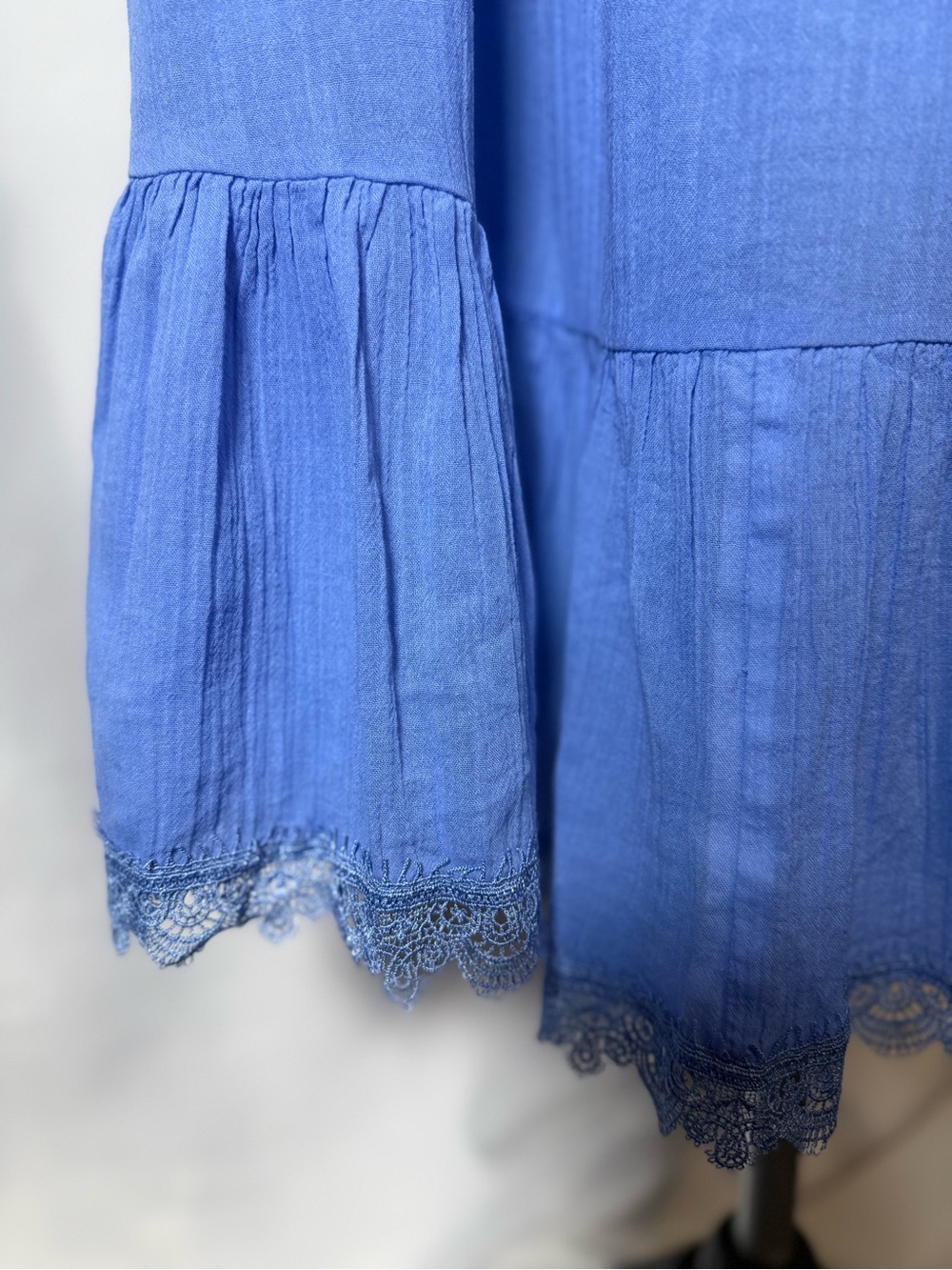 Express Light Blue Elastic Neck Sundress - Picture 5 of 7